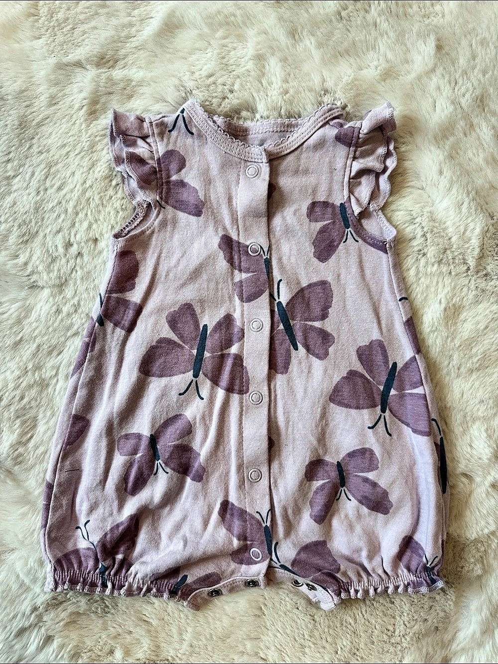 Carter's Baby Floral Romper in Pink & Purple
